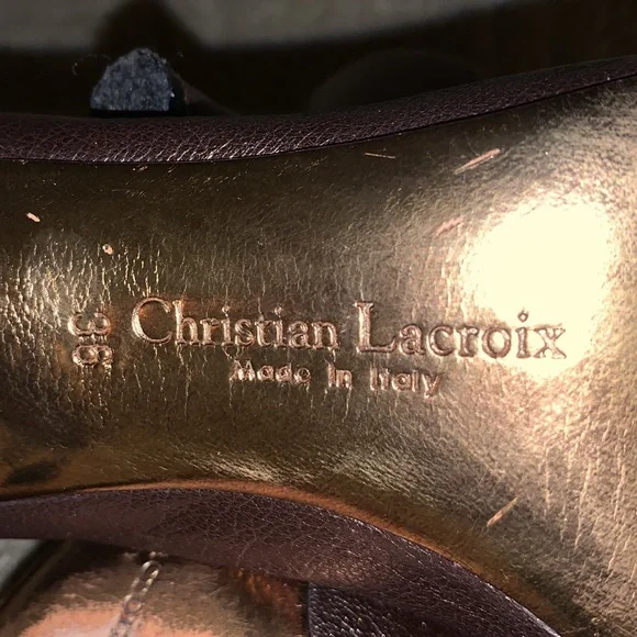 Christian Lacroix Peep-Toe Pumps - Picture 8 of 9